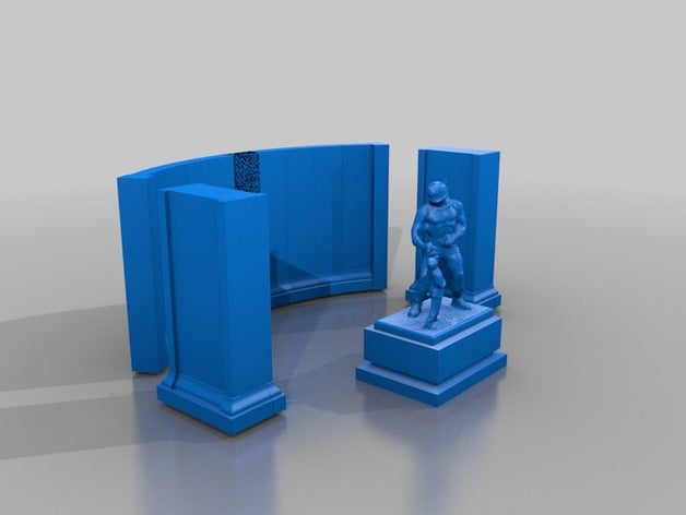 seabee mémorial v1 sculptures 3D print model - Mito3D