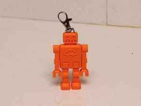 one piece articulated robot keychain clip model robots 3d print model - Mito3D