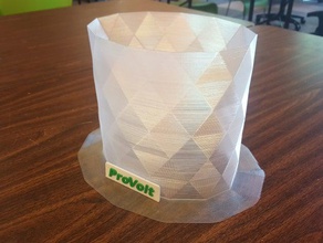 faceted top hat fashion 3d print model - Mito3D
