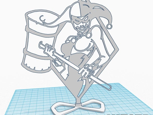 harley quinn art we3duk signs logos batman suicide squad 3D print model - Mito3D