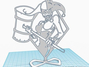 harley quinn art we3duk Zeichen logos batman suicide squad 3d print model - Mito3D