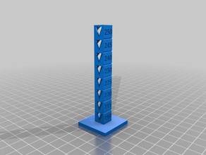 temp calibration tower abs 210 250 3d printing tests customized 3d print model - Mito3D