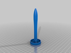 ciência de foguetes ar enlatado foguete intercambiáveis barbatanas engenharia pulverizador comprimido água 3d print model - Mito3D