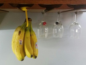 banana hanger wine glass stemware rack kitchen dining 3d print model - Mito3D