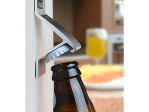 abridor garrafas em perfil kitchen dining beer opener bottle cerveja wall mounted 3d print model - Mito3D