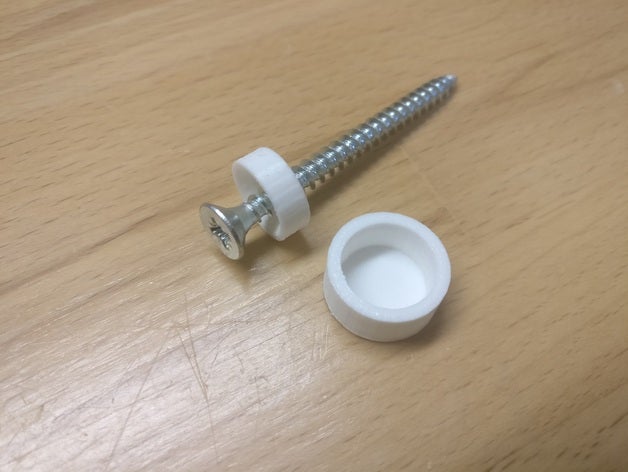 countersunk screw washer lid diy 3D print model - Mito3D