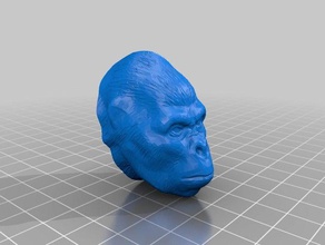 harambe cabeza de gorila otros la tuerca tornillo 3d print model - Mito3D