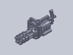 ametralladora gatling de la máquina herramientas arma 3d print model - Mito3D