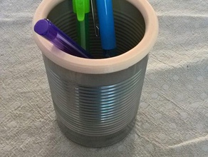 tin can protection organization boite conserve crayon pencilholder pencil cup holder pot crayons 3d print model - Mito3D