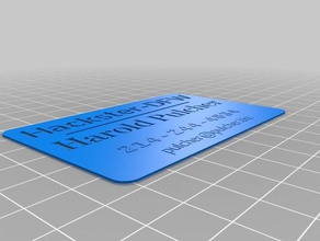 harold pulcher hackster-dfw Visitenkarte office angepasst 3d print model - Mito3D
