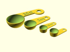 encore un autre paramétrique tasses à mesurer cuisine manger mesuring 3d print model - Mito3D