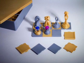 customizable chess board customizer game remixchallenge 3d print model - Mito3D