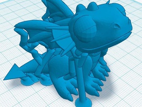lindo dragon remix 3d impresión 3d print model - Mito3D