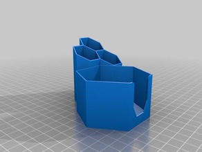 a nido d'ape accessorio per il bagno contenitore accessori cotone batuffolo di trucco titolare organizzatore archiviazione 3d print model - Mito3D