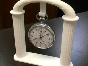 reloj de bolsillo arco decoración pie 3d print model - Mito3D