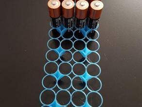 minimalistic battery holder aa aaa batteries containers 3d print model - Mito3D