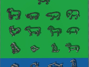 animaux art logo de la plaque symbole 3d print model - Mito3D
