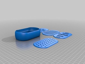 soap holder bathroom dish shell shower water 3d print model - Mito3D