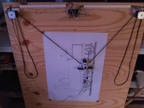 polargraph timing belt spring load 2d art aarhus maker fair ammf vertical plotter 3d print model - Mito3D