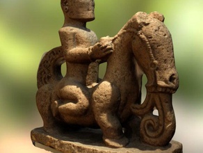 Grabkunst Denkmal batak dairi durchsucht Replikate 3d-drucken 3d-scan Grabstein Friedhof Pferd Indonesien Mann Skulptur sumatra Grab 3d print model - Mito3D