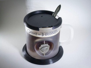 customizable mug lid keep heat hot household cap coffee customizer drink tea 3d print model - Mito3D