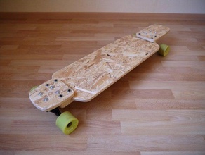 forked drop-down longboard sport outdoors cnc dropdown lasercut plywood skate skateboard toy vehicle 3d print model - Mito3D