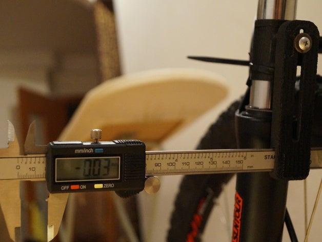 caliper bracket bicycle wheel calibration hand tools light mount seatpost bike rack tool gauage motorbike 3D print model - Mito3D