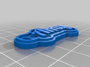 amy - blue Schlüsselanhänger angepasst 3d print model - Mito3D