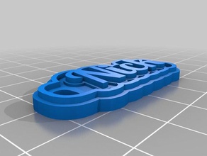 nick - blue Schlüsselanhänger angepasst 3d print model - Mito3D