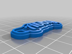 abby- blue keychains customized 3d print model - Mito3D