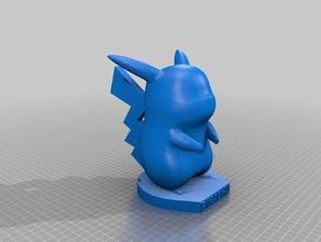 pikachu remix support fixe animaux pokemon 3d print model - Mito3D
