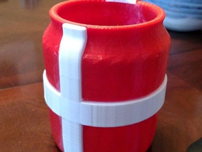 nordic-cross tip jar Container cafe cup Dänemark Island Markt restaurant Schweden 3d print model - Mito3D