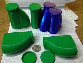 storage tube containers 3d print model - Mito3D