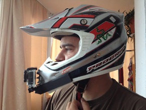 gopro barbilla monte de la cámara dirtbike montura casco motocross 3d print model - Mito3D