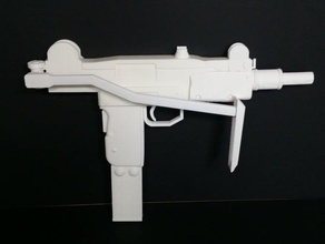 mini-uzi Maschinenpistole Schulter stock geöffnet Replik 3d drucken Waffen 3d print model - Mito3D