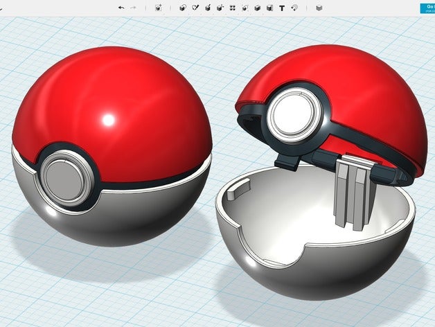 pok&eacute ball toy game accessories pokeball pokmon go 3D print model - Mito3D