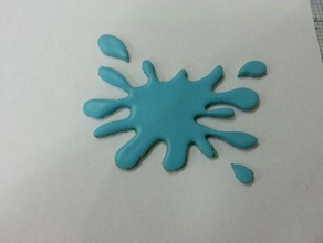 splash cookie cutter kitchen dining blood blue water 3d print model - Mito3D