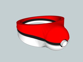 pokering les anneaux gadget geek bijoux pokeball pokemon 3d print model - Mito3D
