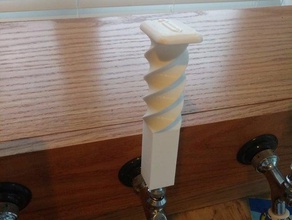 twisted spike toccare la maniglia cucina pranzo birra rubinetto di 3d print model - Mito3D