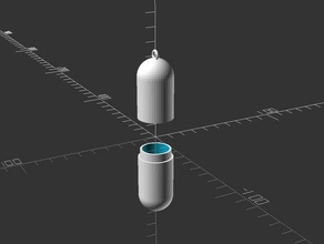 parametrico capsula portachiavi i occhiali microfibra openscad 3d print model - Mito3D