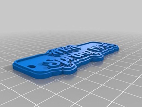 aka etiketi Anahtarlık özelleştirilmiş 3d print model - Mito3D