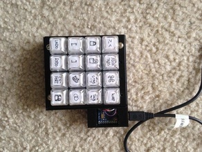 4x4 Tastatur arduino pro micro computer 3d print model - Mito3D