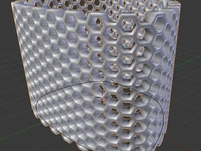 hexamesh sculptures hexagone nid d'abeille 3d print model - Mito3D