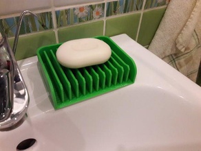 soap holder water drain bathroom 3d print model - Mito3D