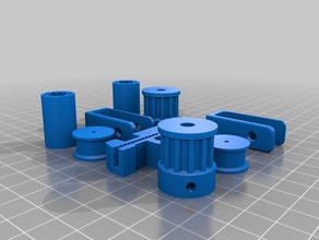 spare set geeetech acrylic prusa i3 pro 3d printer parts 3d print model - Mito3D