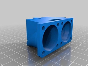 bulldog hexagon twin fan shroud 3d Drucker Extruder ooznest prusa i3 3d print model - Mito3D