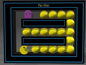 pac-man art il logo simbolo video gioco giochi 3d print model - Mito3D