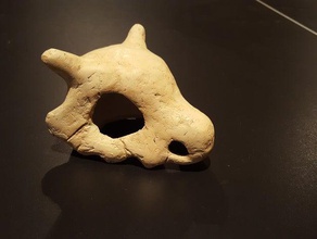 cubone pokemon cráneo 3d impresión 3d print model - Mito3D