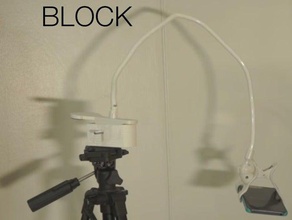 block tripod attachment flexible clamps mobile phone camera mount smartphone 3d print model - Mito3D