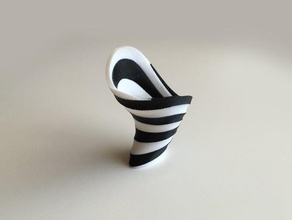 zebra vase dual extrusion 2 Farben 3d drucken 3d print model - Mito3D